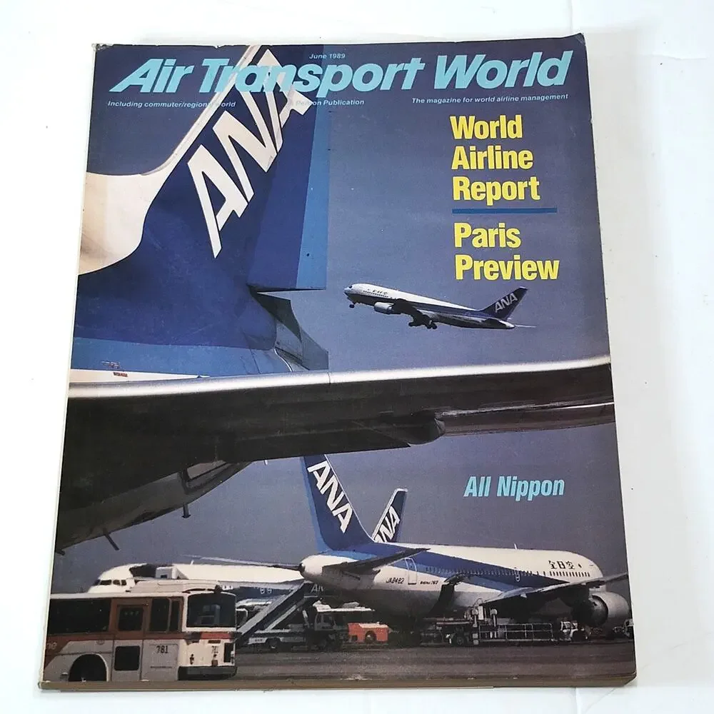 Air Transport World Magazine - June 1989 - World Airline Report, Paris Preview
